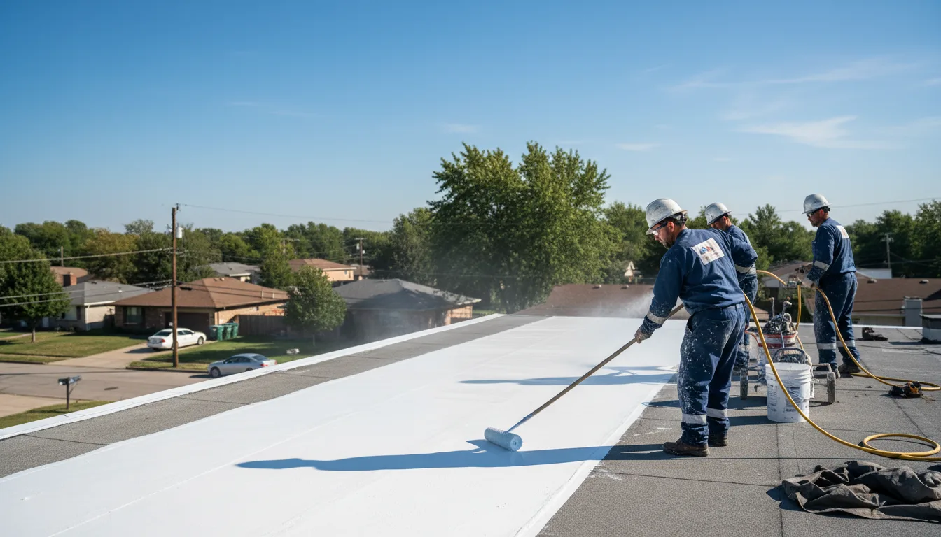 Commercial roof coating in Lone Oak, TX near me